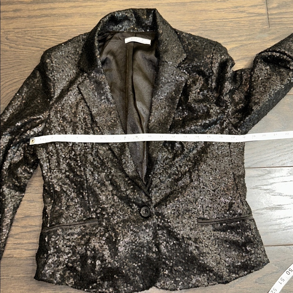 Black Sequin Blazer - image 4